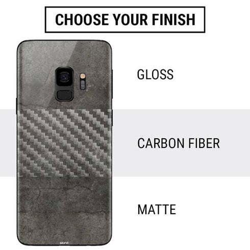 Dark Iron Grey Concrete Galaxy S9 Skin